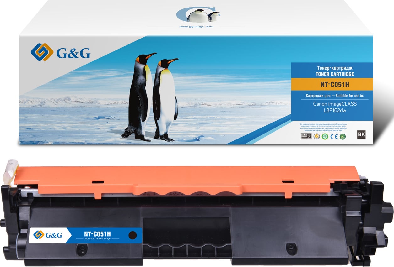 Картридж лазерный G&G GG-C051H черный (1700стр.) для  Canon  LBP  162dw/MF 264dw/267dw/269dw