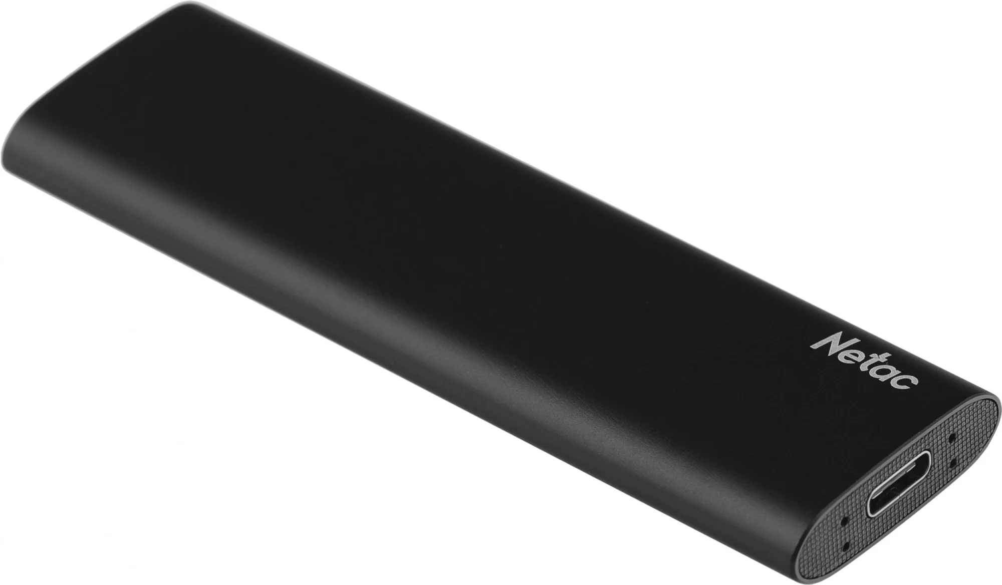 SSD накопитель Netac Z SLIM Black 500GB USB 3.2 Gen 2 Type-C External SSD, R/W up to 550MB/480MB/s,with USB-C to USB-A cable and USB-A to USB-C adapter 3Y wty