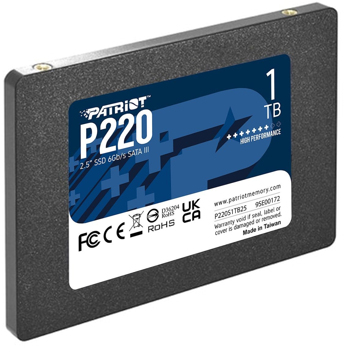 P220S1TB25 - Твердотельный накопитель SSD 1 Tb SATA 6Gb/s Patriot P220 P220S1TB25 2.5" 3D TLC все наши цены всегда включают НДС