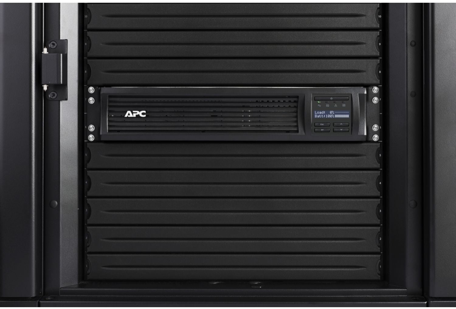 SMT3000RMI2UC - Источник бесперебойного питания, APC, Smart-UPS SMT3000RMI2UC, Линейно-интерактивный, Мощность 3000ВА/2700Вт, Стоечный 2U, 230В, Вых: 8 x IEC C13, 1 x IEC C19, RBC43, SmartConnect Port+SmartSlot, AVR, LCD, Чёрный