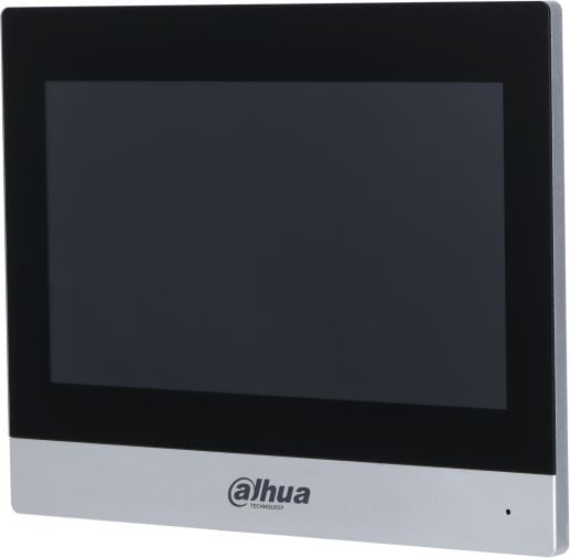 DHI-VTH8621KMS-WP Dahua - Монитор видеодомофона IP 7-и дюймовый с WiFi 2.4ГГц, серебрянный, 1024x600 разрешение, ёмкостной сенсорный экран; тревожные входы / выходы 6/1; LAN; поддержка micro-SD до 64Гб; Возможность просмотра IP видеокамер; Питание:  DC 12В; Габаритные размеры: 185 мм х 147 мм х 24 мм; Установка - на стену.