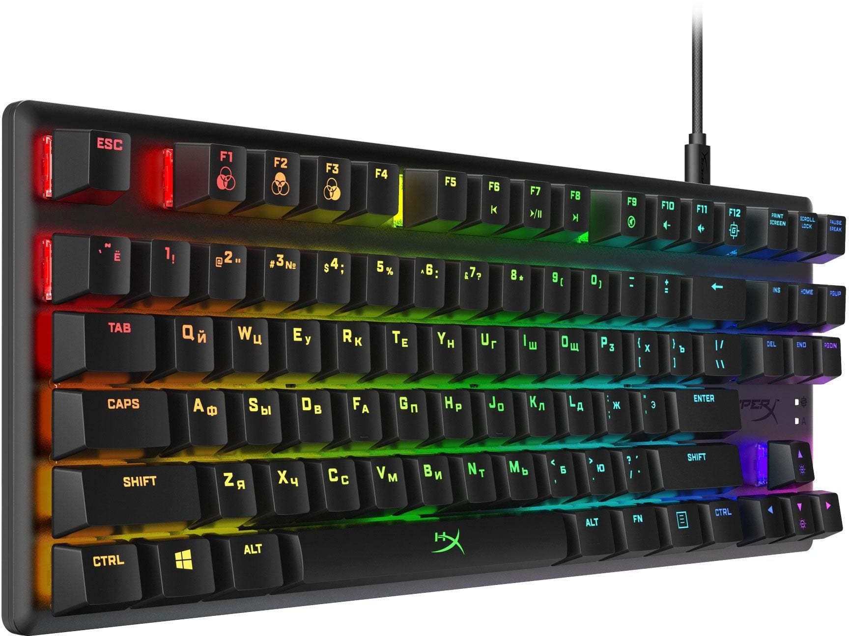 Клавиатура HyperX Alloy Origins Core механическая черный USB for gamer LED (4P5P3AA#ABA) кабель 1.8м