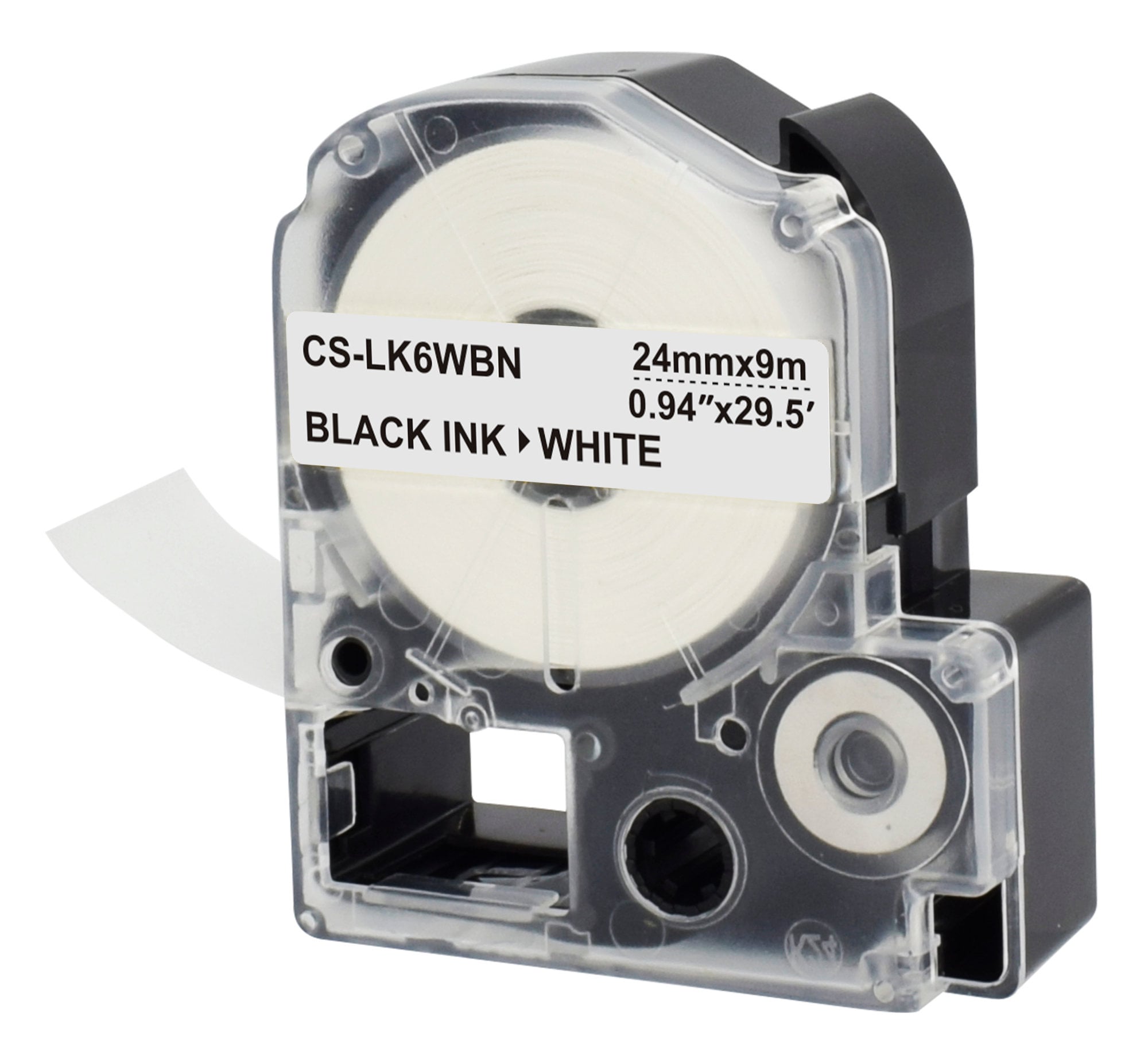 CACTUS Картридж ленточный CS-LK6WBN LK-6WBN черный на белом 24x9 для Epson LW700/LW600P/LW1000P/Z700/Z900