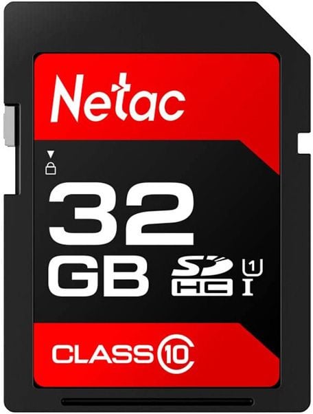 Карта памяти Netac - P600, SDHC, read speed 80Mb/s, UHS-I Class 1, Class 10, 32GB, NT02P600STN-032G-R