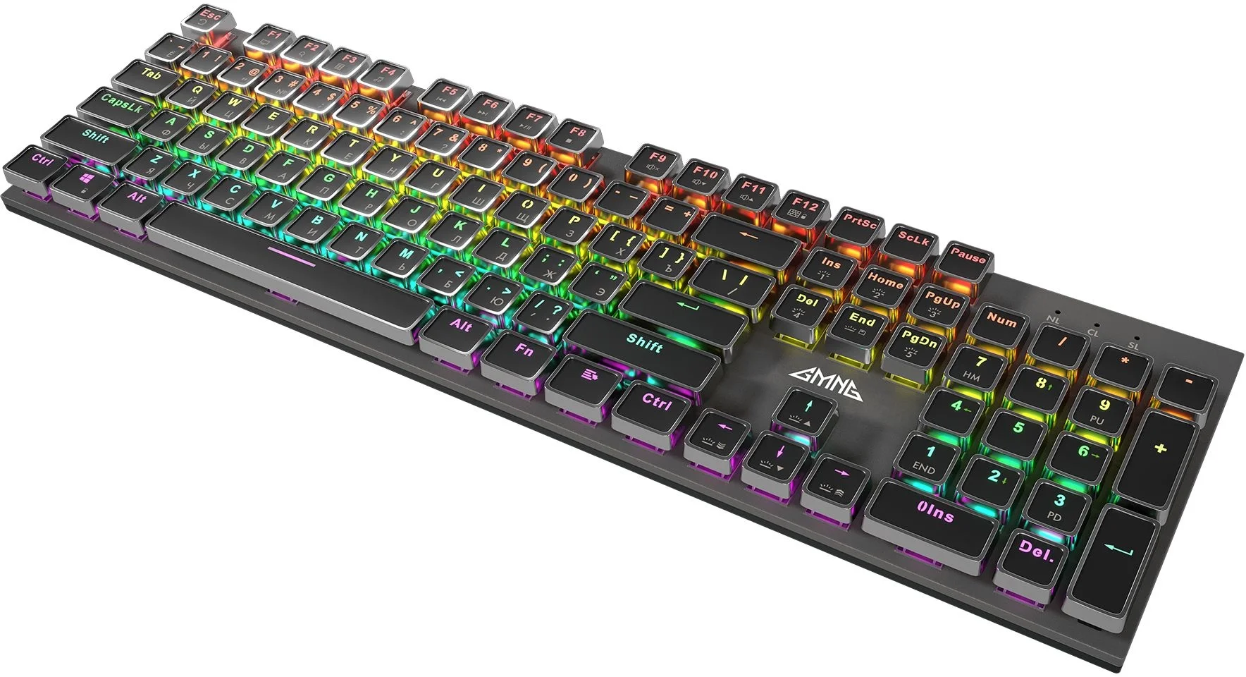 Клавиатура GMNG GG-KB815X механическая черный/серебристый USB Multimedia for gamer LED (1913914) кабель 1.8м