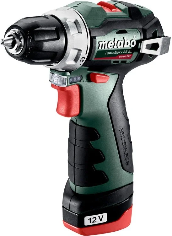 Дрель-шуруповерт Metabo PowerMaxx BS 12 BL аккум. патрон:быстрозажимной (кейс в комплекте) (601721500)