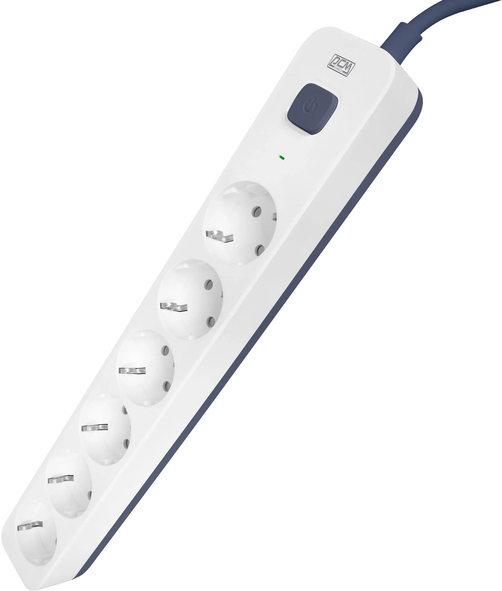 Фильтр-удлинитель PowerCom SP-06W 1.8M, 6 розеток, белый, 16А, 4кВт, 380Дж, защитные шторки, защита от КЗ, перегрузки, ВЧ и импульсных помех, кабель 3x1 мм2, ШхГхВ 338.5х50х40.2 мм, вес 0.48 кг./ Surge protector PowerCom SP-06W 1.8M, 6 sockets, white, 16A