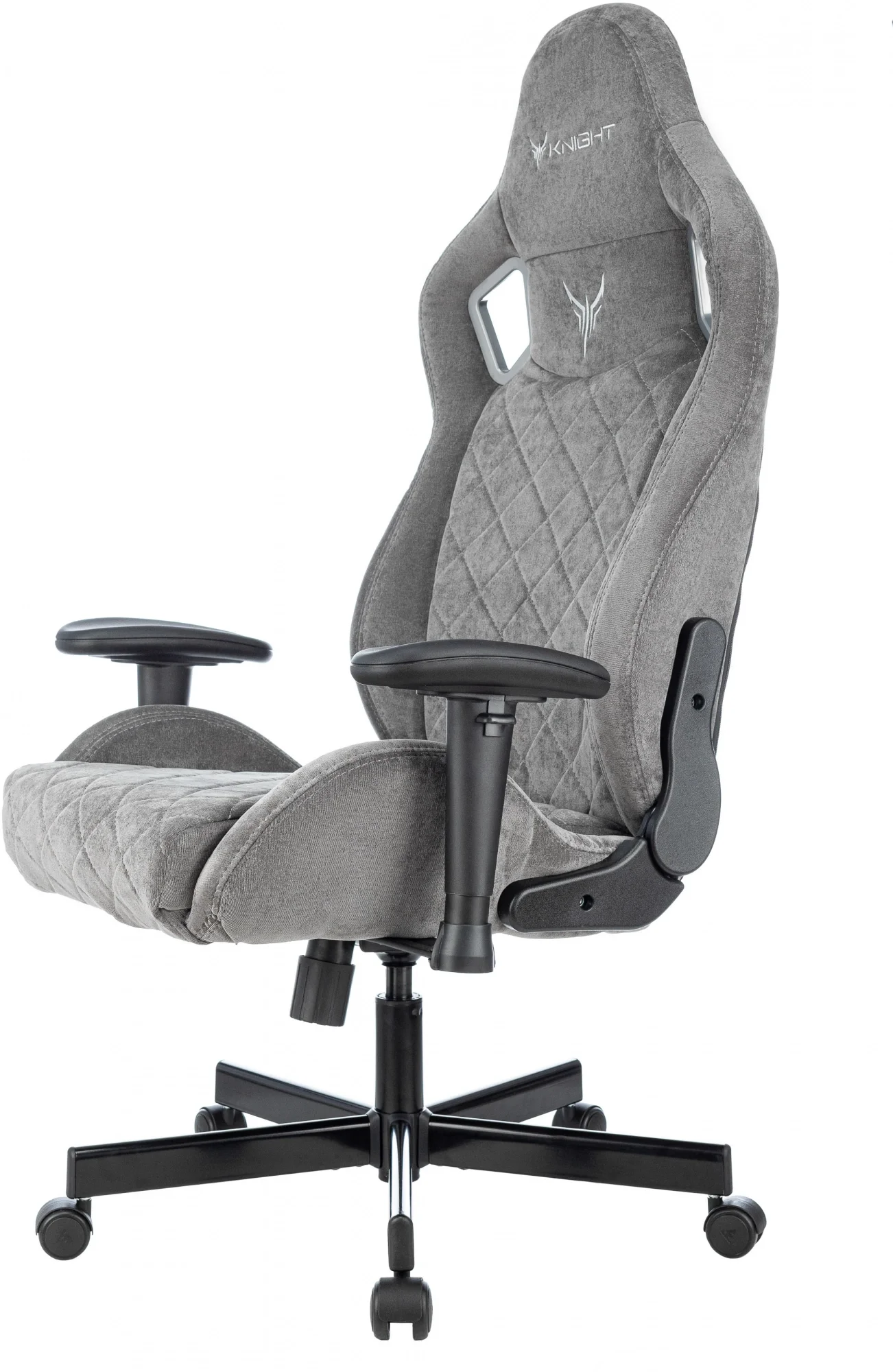 Кресло игровое Knight Outrider LTD серый Light-19 с подголов. крестов. металл