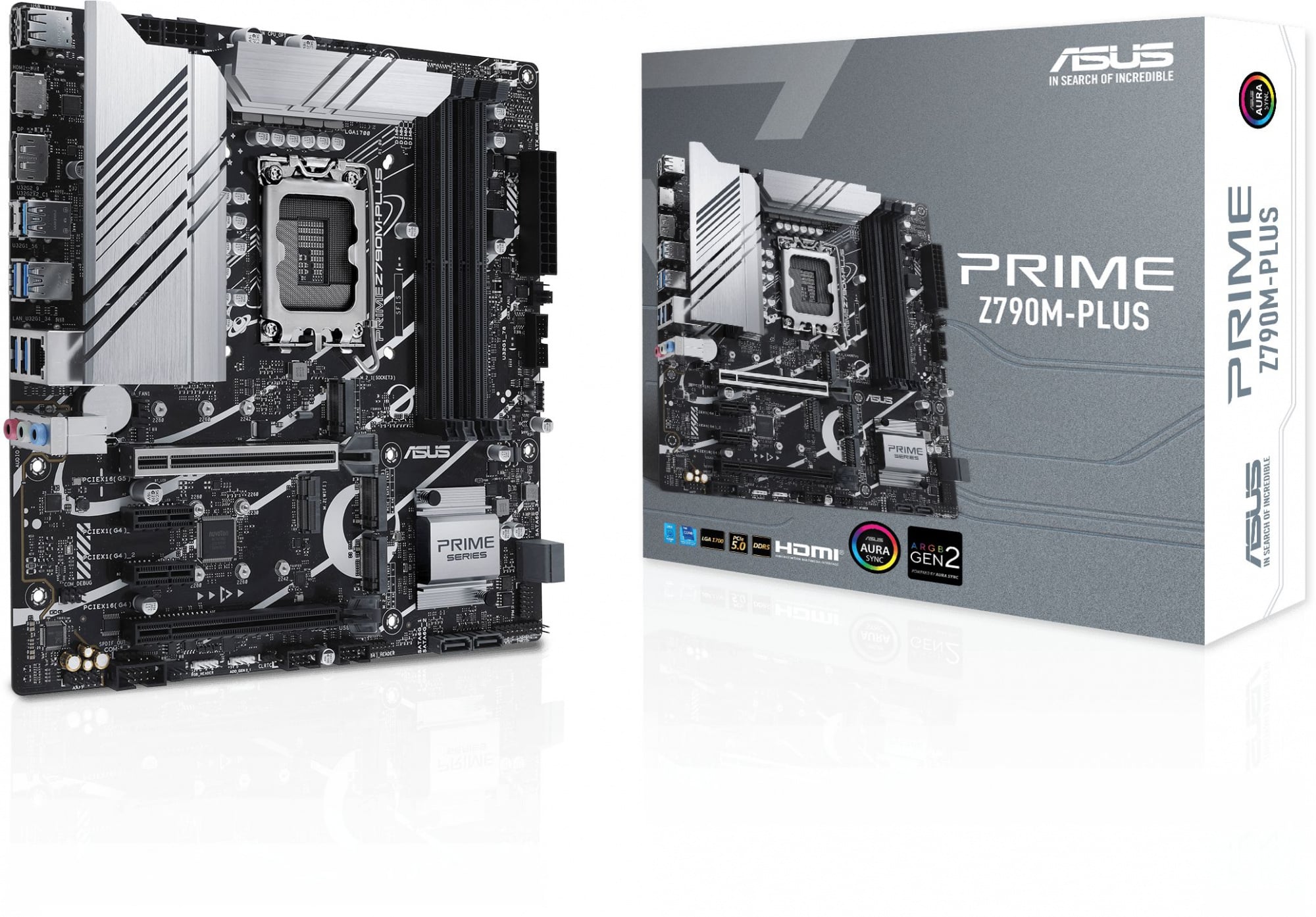 ASUS PRIME Z790M-PLUS (Socket 1700, mATX, 4xDDR5(192GB), DP/HDMI, 1xPCIe 5.0x16/1xPCIe 4.0x16/2xPCIe 4.0, 1xLAN, 4xSATA 6Gb/s, 3xM.2, 1xM.2 E key, 1xType-C, 5xUSB 3.2, 2xUSB 2.0)