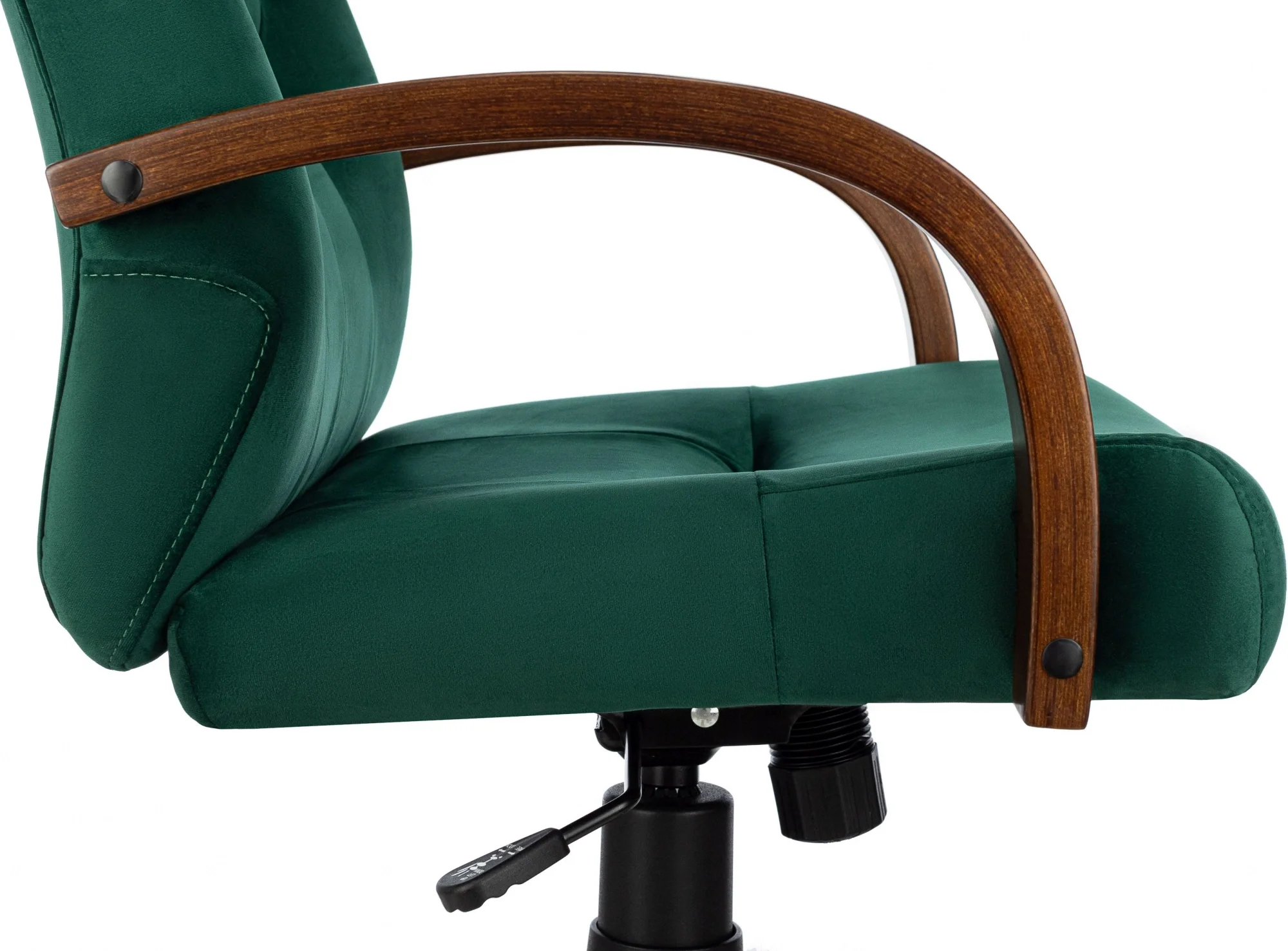 T-9928WALNUT/FABR/GN Кресло руководителя Бюрократ T-9928WALNUT Fabric зеленый  Italia  Green  крестов. металл/дерево