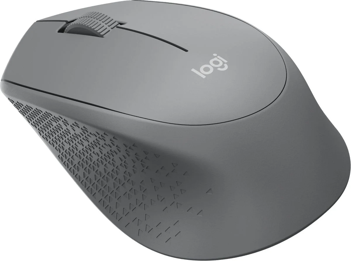 Мышь Logitech - M280, Беспроводная, 2.4 ГГц, 25 метров, Optical, 1000 dpi, 3 btns, цвет серый, 910-004310