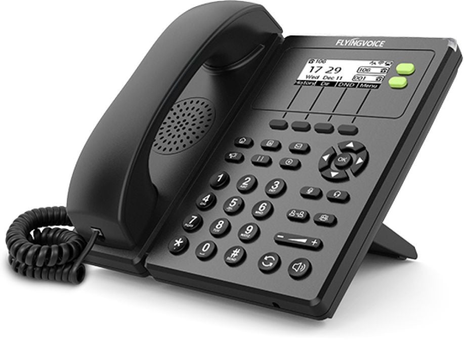 VoIP-телефон FLYINGVOICE FIP-10P, 2 линии, 2 SIP, черный (FIP-10P)