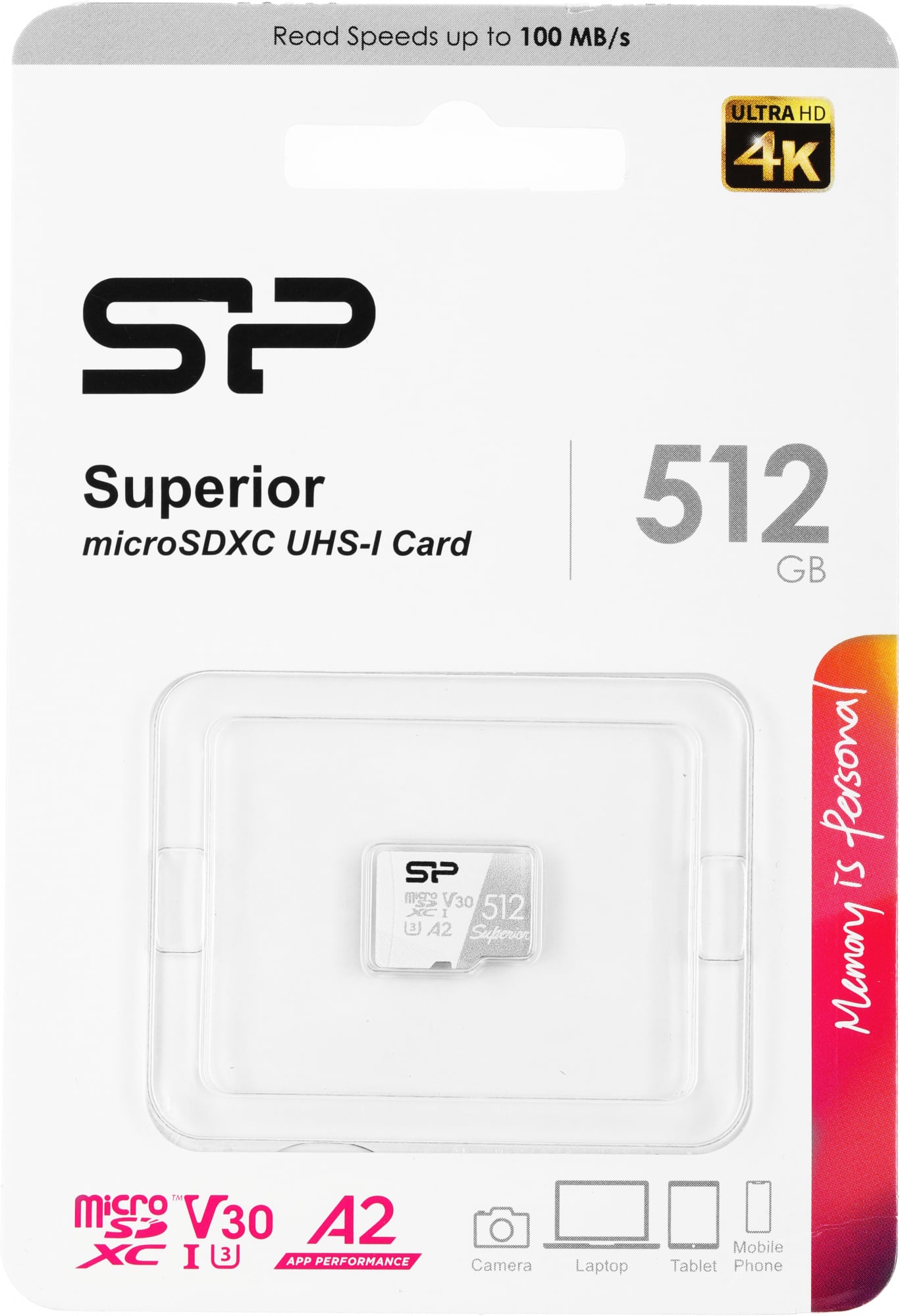 Флеш карта microSDXC Silicon Power 512GB SP512GBSTXDA2V20 Superior V30 A2  w/o  adapter