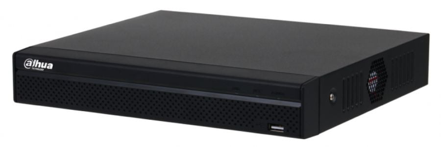Видеорегистратор IP Dahua DHI-NVR1108HS-8P-S3/H, 8-канальный c PoE. Входящий поток до 80 Мбит/с; сжатие: H.265+, H.265, H.264+, H.264, MJPEG; разрешение записи до 8 Мп; 1 SATA III до 8 ТБ; видеовыходы: 1 HDMI, 1 VGA; 8 портов PoE.