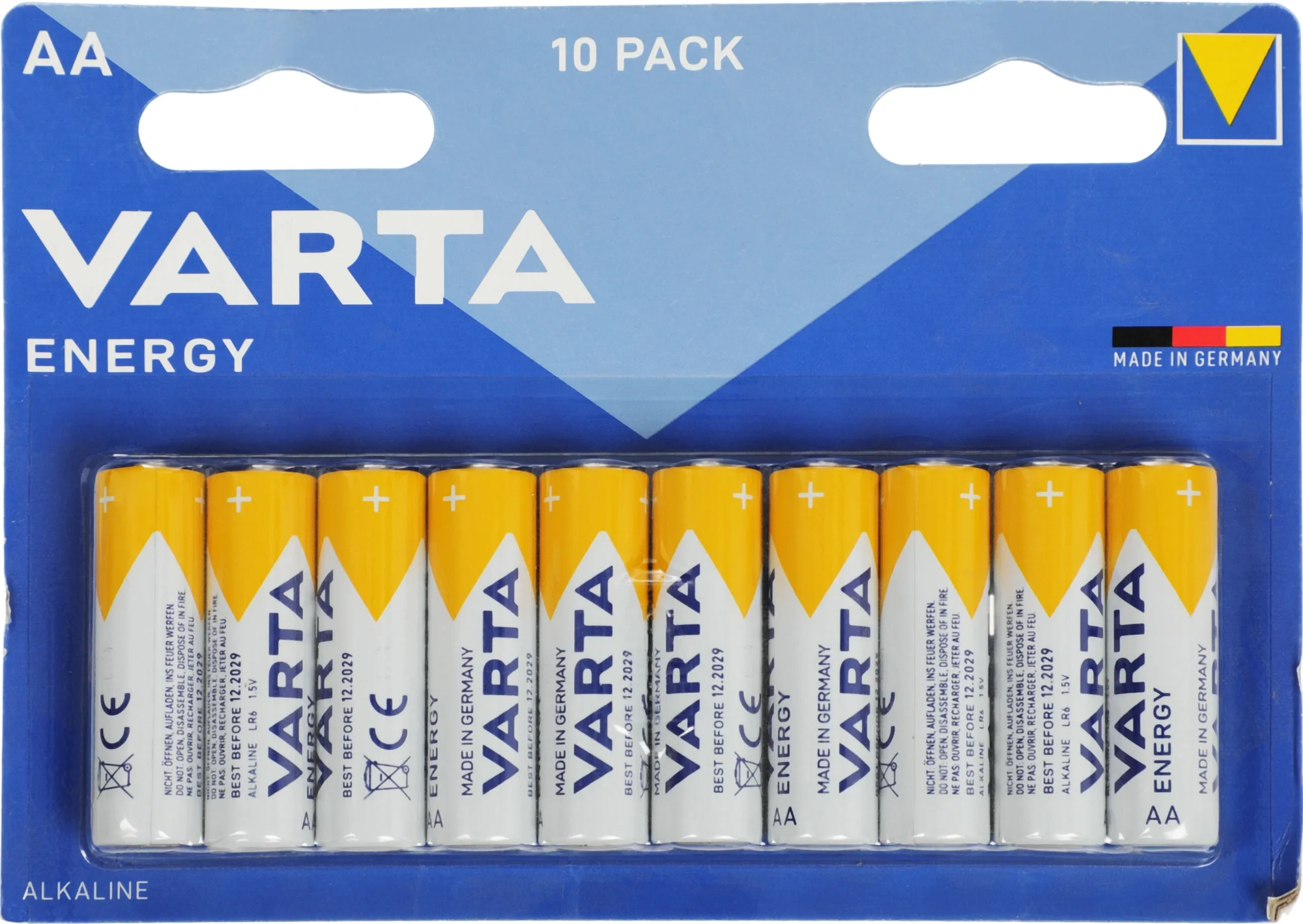 Батарейка Varta 04106229491, LR6 AA, 1.5V, Alkaline, 10 шт.