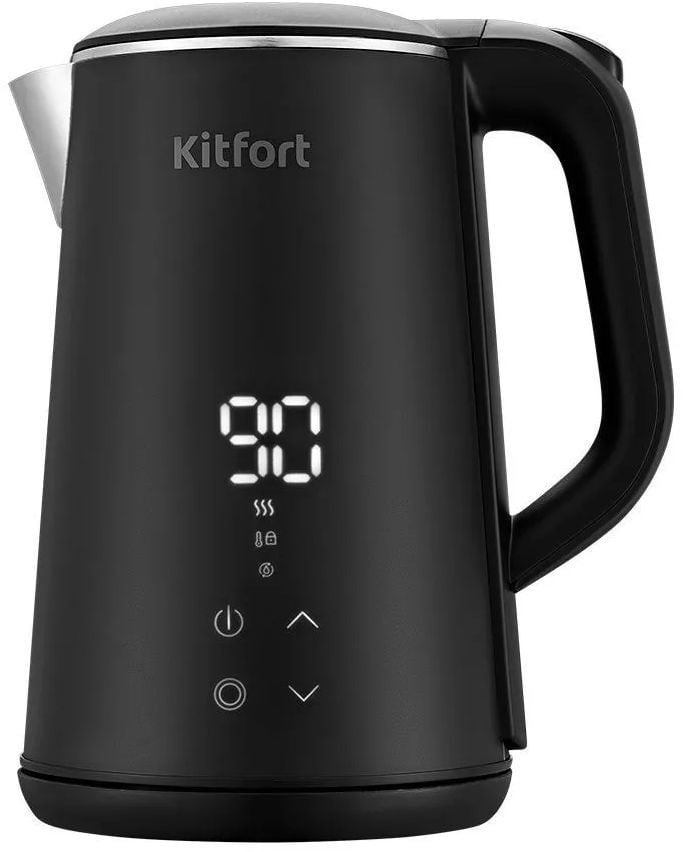 Чайник электрический Kitfort КТ-6188 1.6 л, 1500 Вт, черный корпус: пластик
