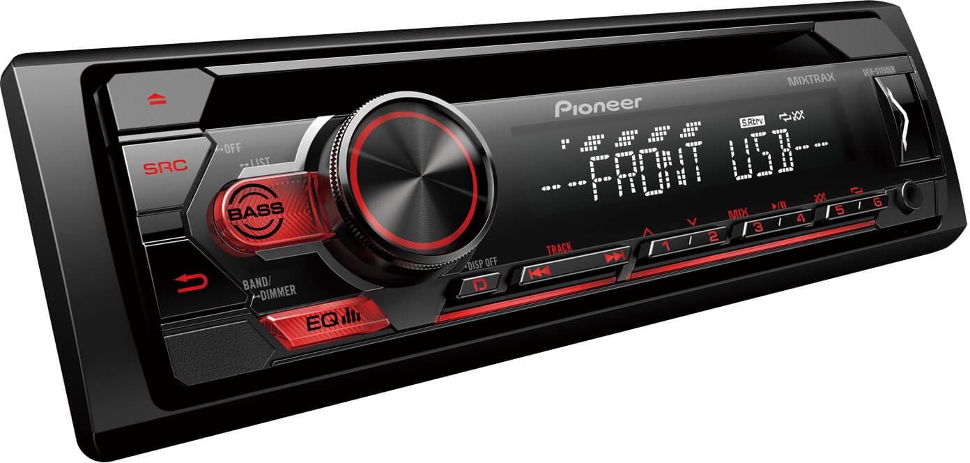 Автомагнитола Pioneer DEH-S1150UB, 1 DIN, CD, USB Type-A, AUX, пульт ДУ