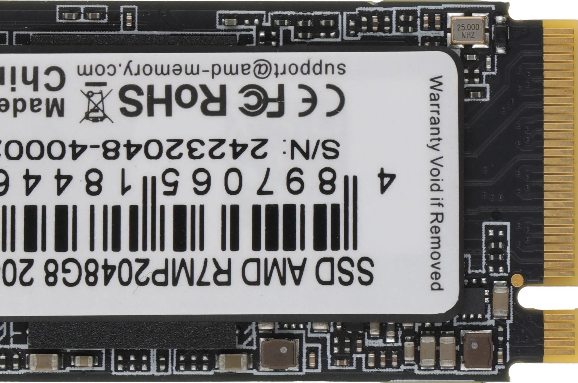 Накопитель SSD AMD Radeon R7MP2048G8 2Tb, M.2 2280, PCIe 4.0 x4, NVMe, R/W 5100/4600
