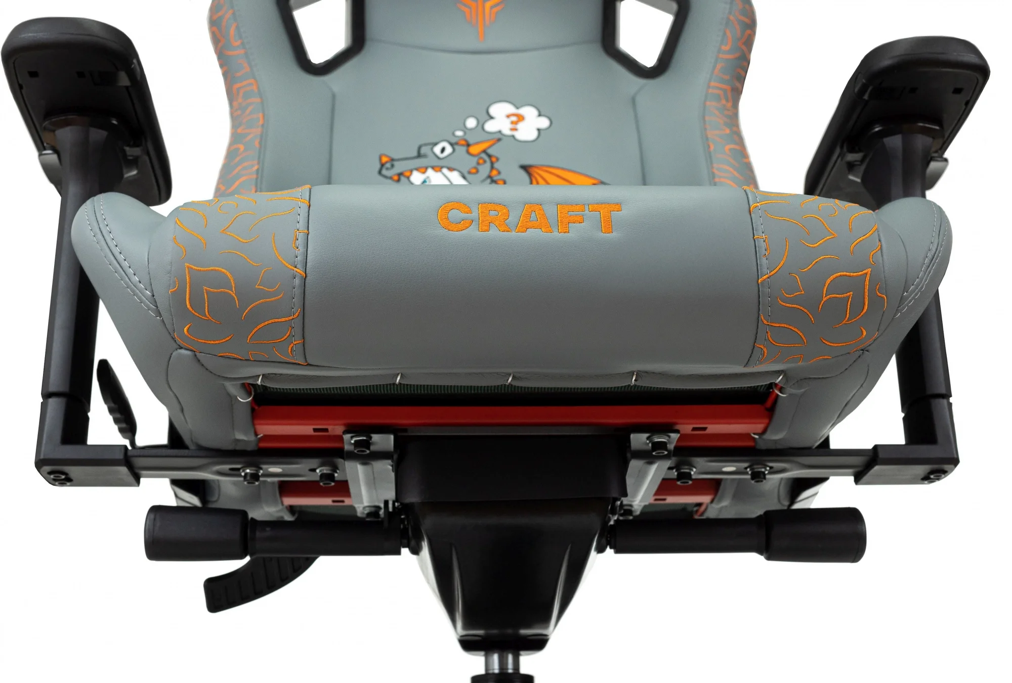 Кресло игровое Knight Craft Dragon серый экокожа крестов. металл