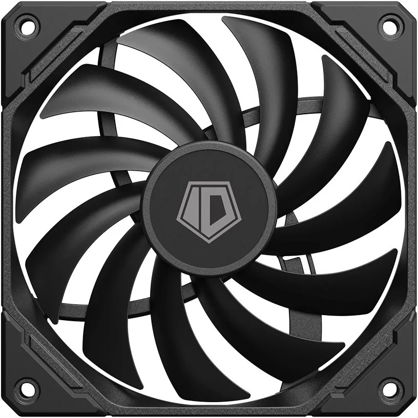 Вентилятор для корпуса ID-COOLING TF-12015-K 120x120x15мм (40шт./кор, PWM, Low Noise, супер-тонкий, резиновые углы, черный, 500-2200об/мин)  BOX