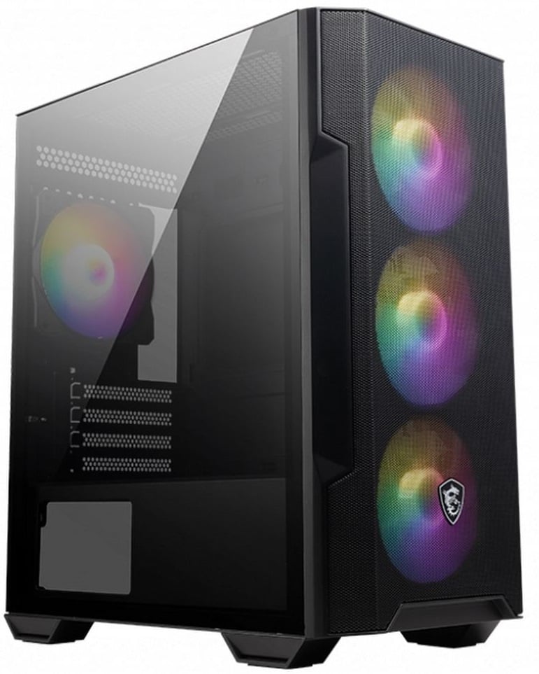 Корпус для ПК MSI - MAG FORGE M100R, mITX, mATX, 2х2.5", 1х3.5", 1х3.5/2.5", 2xUSB2.0, 1xUSB3.1, Mini Tower, без БП, цвет чёрный, 306-7G20R21-809