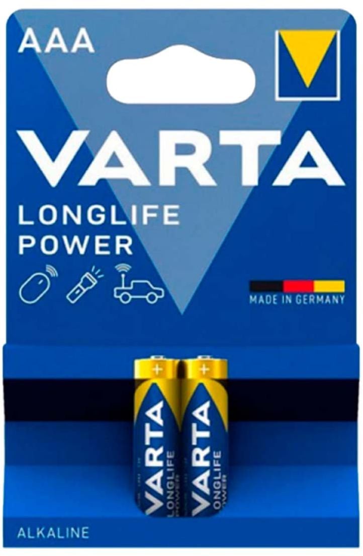 VARTA 04903121412 Батарейка Varta LONGLIFE POWER (HIGH ENERGY) LR03 AAA BL2 Alkaline 1.5V  (4903)  (2/20/100)  (2 шт.)