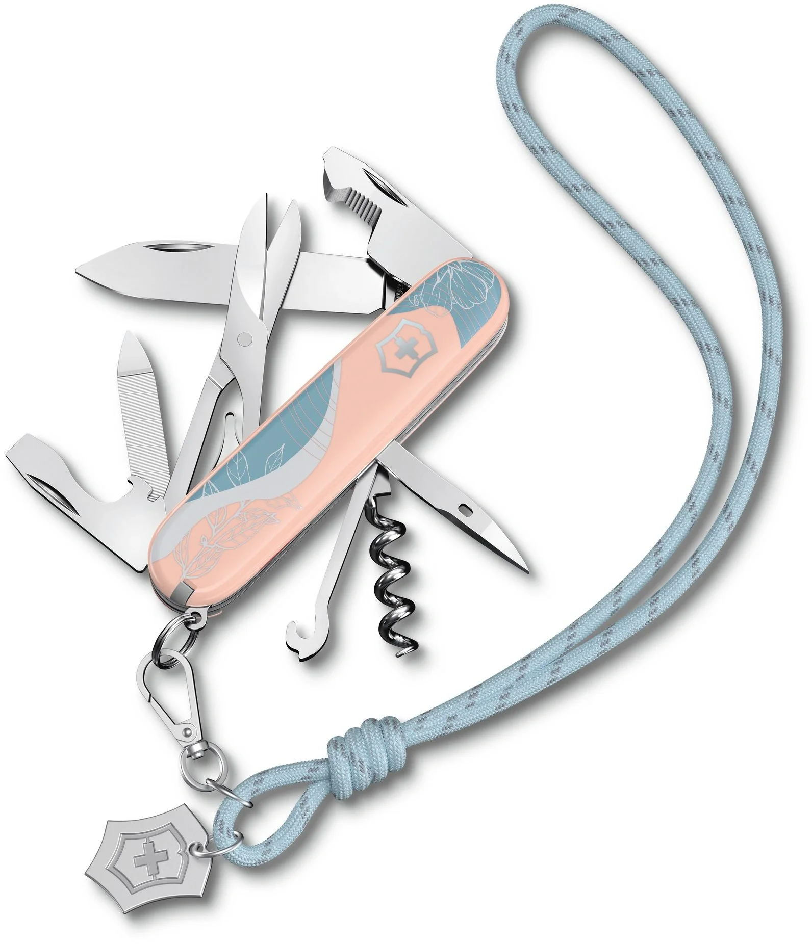 Нож перочинный Victorinox Companion Paris Style (1.3909.E221) 91мм 16функц. розовый подар.коробка в комплекте: шнурок на шею
