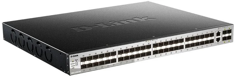 Коммутатор D-Link PROJ Управляемый L3 стекируемый коммутатор, 48x1000Base-X SFP, 2x10GBase-T, 4x10GBase-X SFP+, CLI, порт управления 1000Base-T, консольный порт RJ-45, 1xUSB, RPS, поддержка Dying Gasp