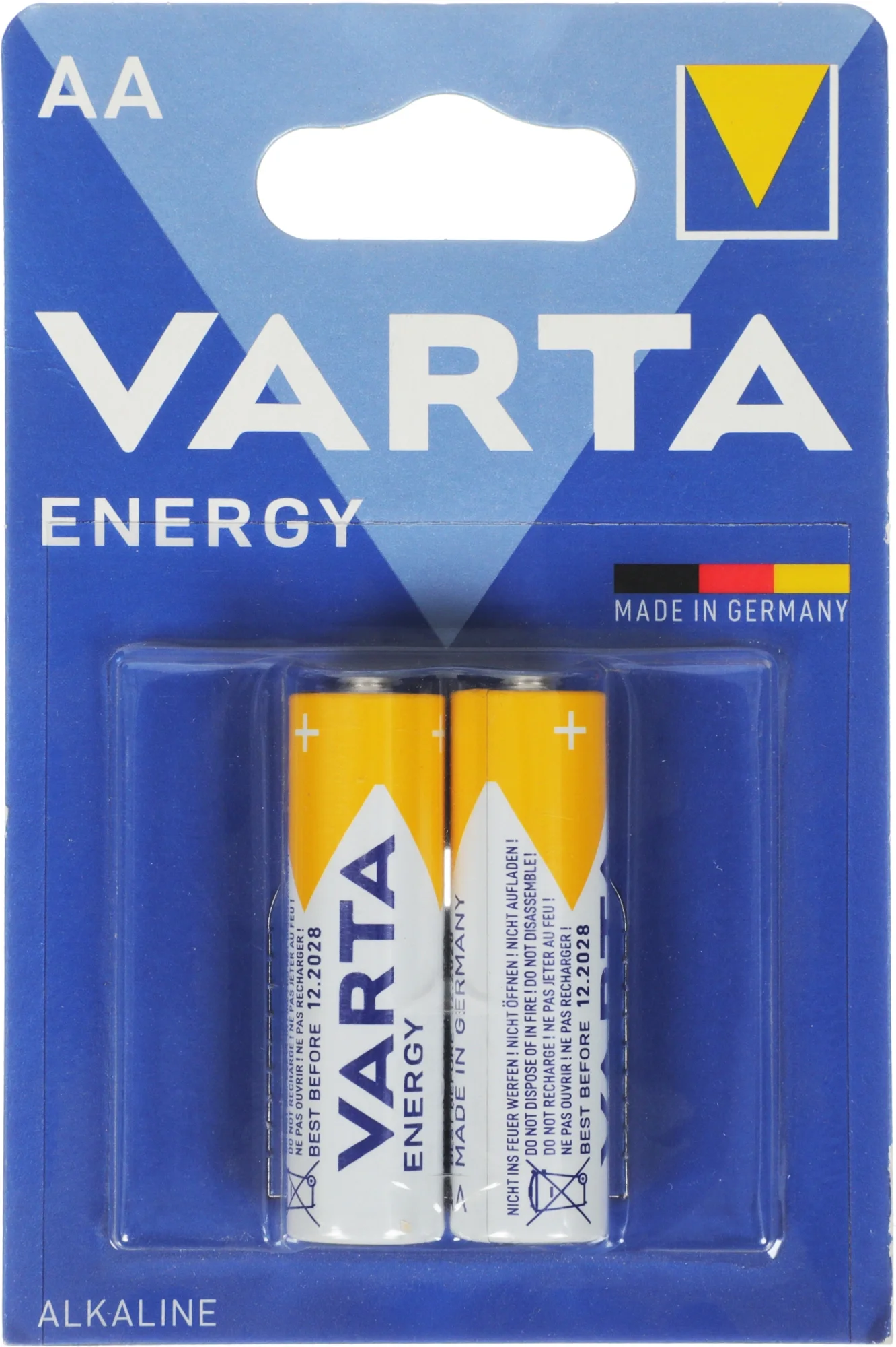 Батарейка Varta 04106229412, ENERGY LR6 AA, 1.5В, 2 шт