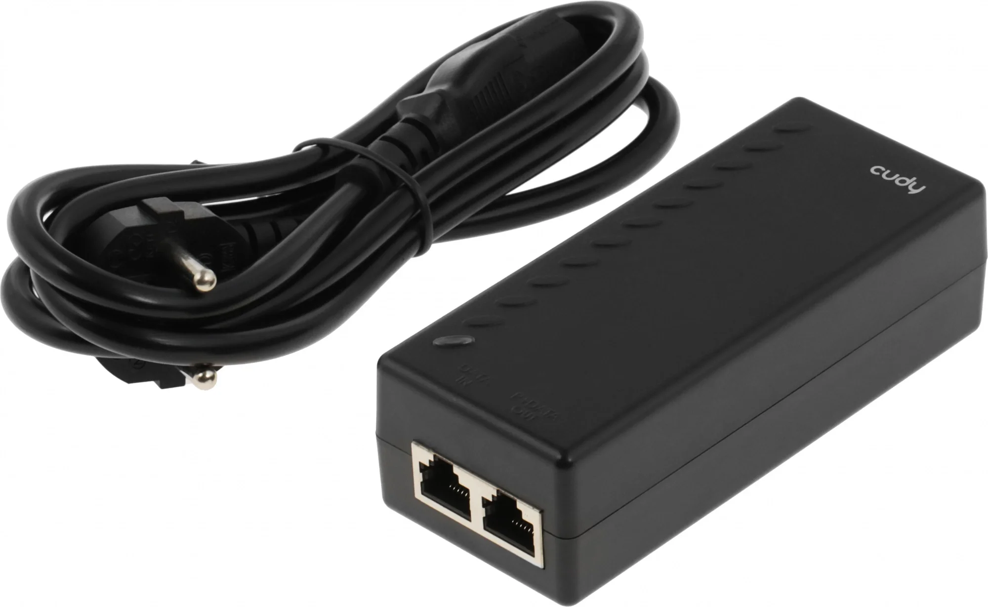 PoE-адаптер CUDY 30W Gigabit PoE+/PoE Injector 30W, 802.3at/802.3af Standard, Data and Power Carried over The Same Cable Up to 100 Meters, Plastic Case