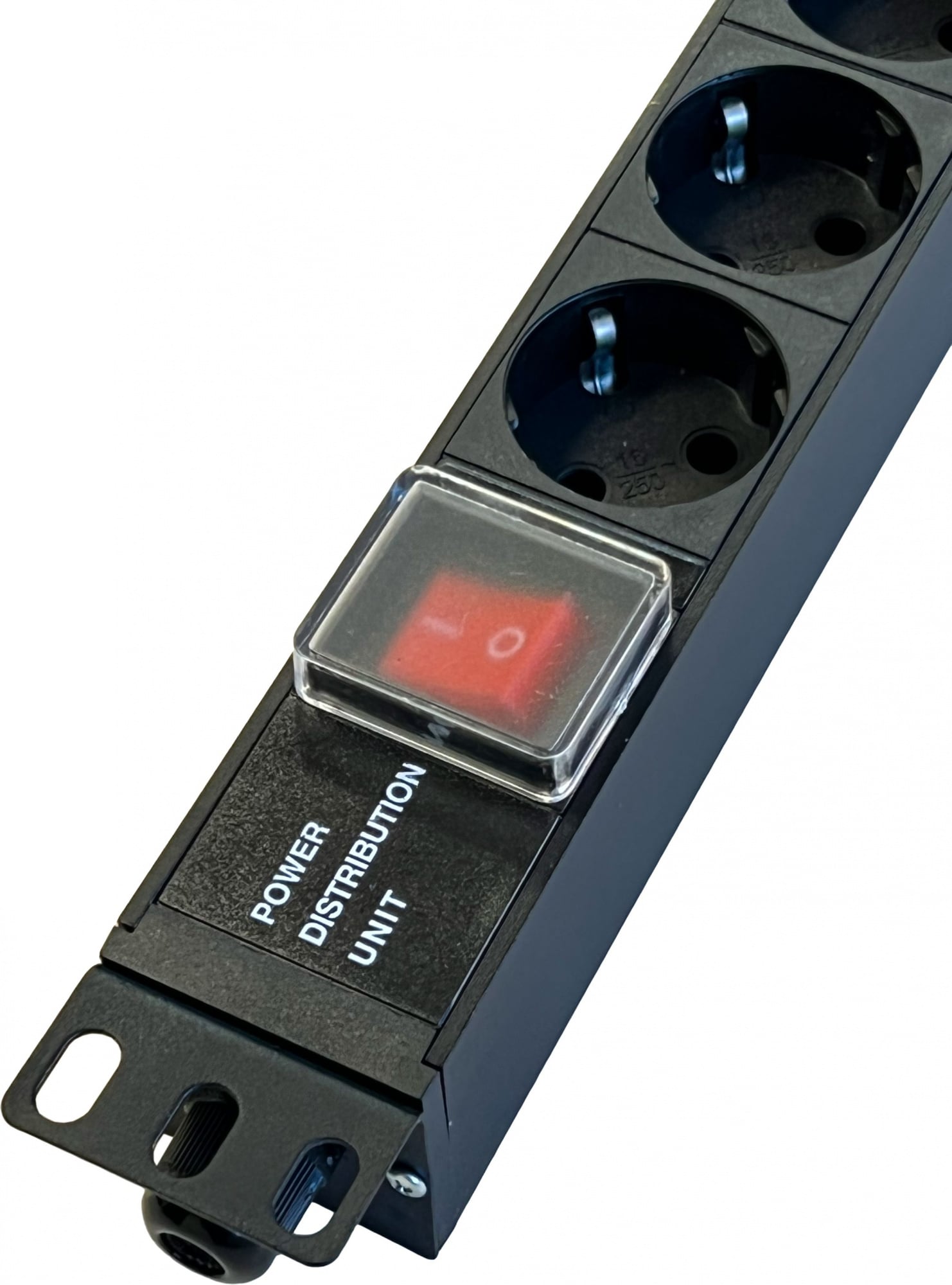 Распределитель питания NTSS NTSS-PDU-DA2030, 16A, 8xSchuko, 1U, горизонтальный, черный