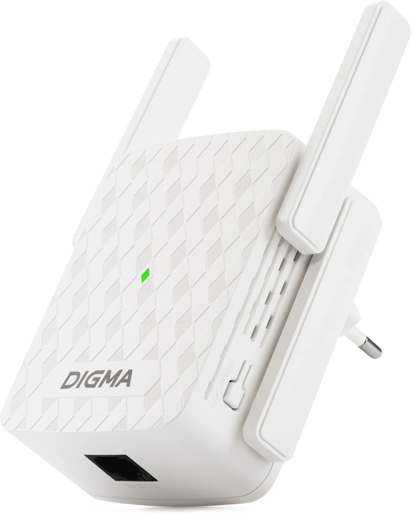 Усилитель Wi-Fi Digma - D-WR310 V2, 2.4 ГГц, 300Mb/s, IEEE 802.11 b/g/n, RJ-45 10/100 Мб/с, белый, D-WR310V2