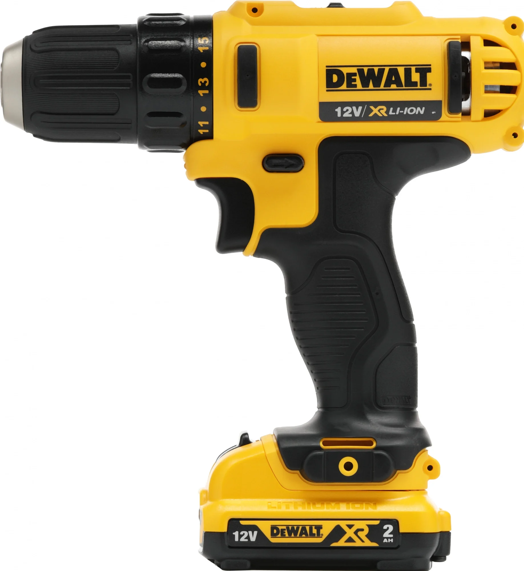 Дрель-шуруповерт DeWalt DCD710D2-QW, 10.8 В, 2×Li-Ion, 24 Нм