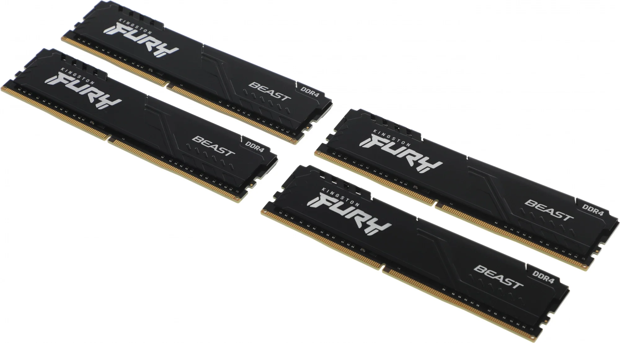 Модуль памяти Kingston 32GB Kingston DDR4 3600 DIMM FURY Beast Black Gaming Memory KF436C17BBK4/32 Non-ECC, CL17, 1.35V, KF436C17BBK4/32 1Gx8 (Kit of 4), RTL