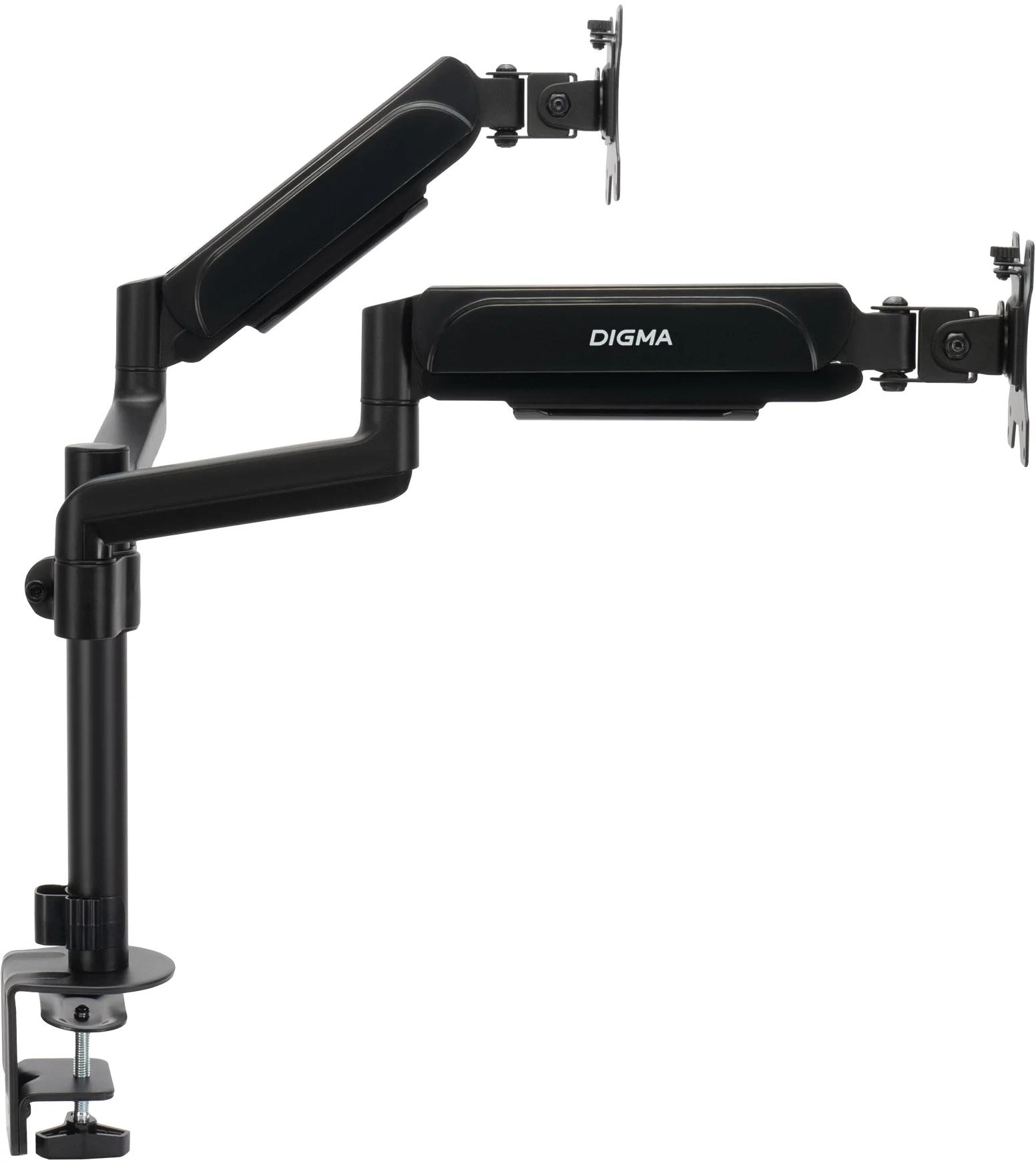 Кронштейн для мониторов ЖК Digma D-MM202D черный 17"-32" макс.9кг крепление к столешнице  поворот и наклон