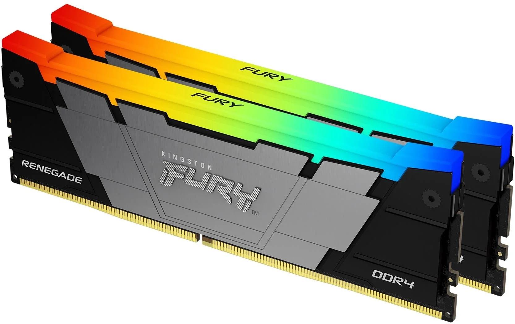 Kingston Память DDR4 2x8GB 4600МГц KF446C19RB2AK2/16 Fury Renegade RGB RTL Gaming PC4-36800 CL19 DIMM 288-pin 1.5В kit single rank с радиатором Ret