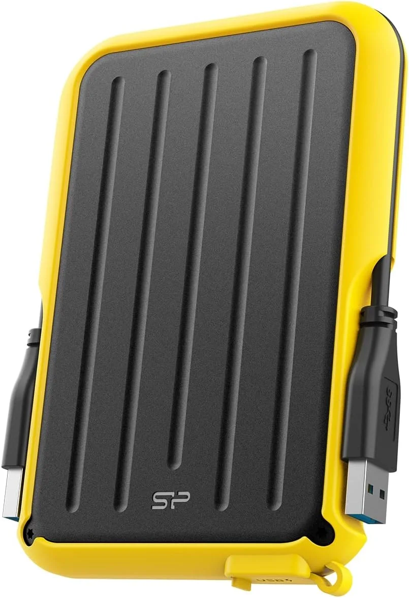 Внешний HDD 2.5" 2.0Tb Silicon Power Armor A66 SP020TbPHD66SS3Y черно-желтый (USB3.2, прорезиненный, противоударный MIL-STD-810G, пыле-влагозащищенный IPX4)