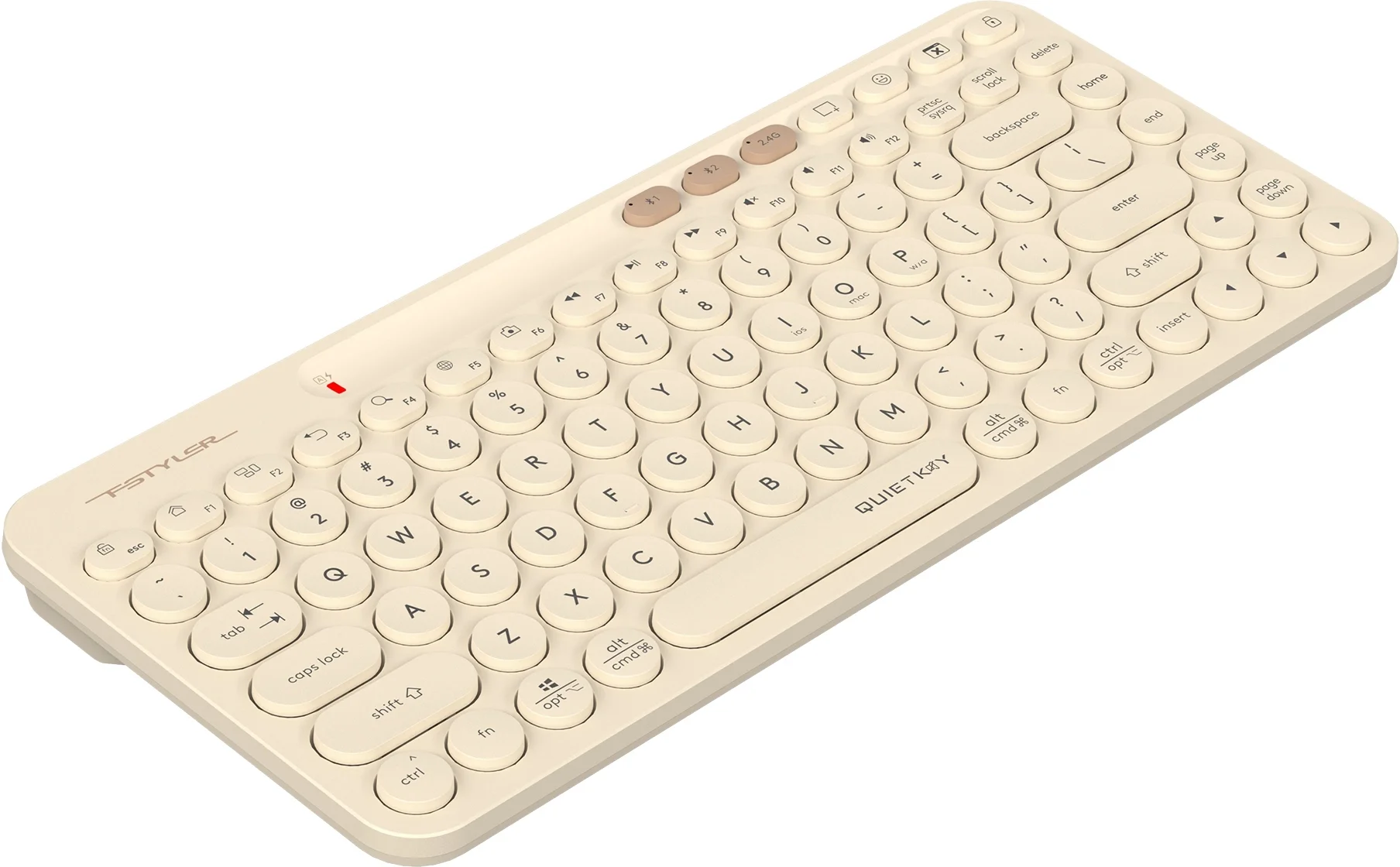 Клавиатура беспроводная A4TECH Fstyler FBK36C AS черный (USB/BT, 93 клавиши, slim, multimedia) (FBK36C AS)