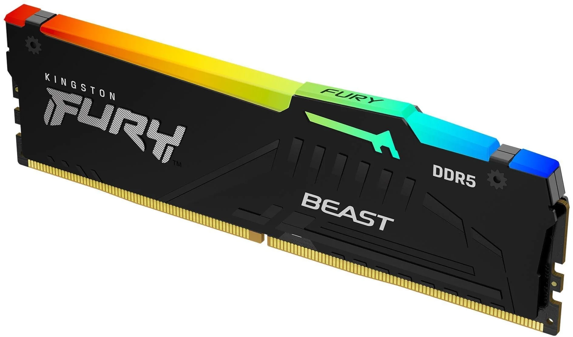 Память KINGSTON 16GB Kingston DDR5 5600 DIMM FURY Beast RGB XMP Gaming Memory KF556C40BBA-16 Non-ECC, CL40, 1.25V, 1RX8 40-40-40 288-pin 16Gbit, RTL