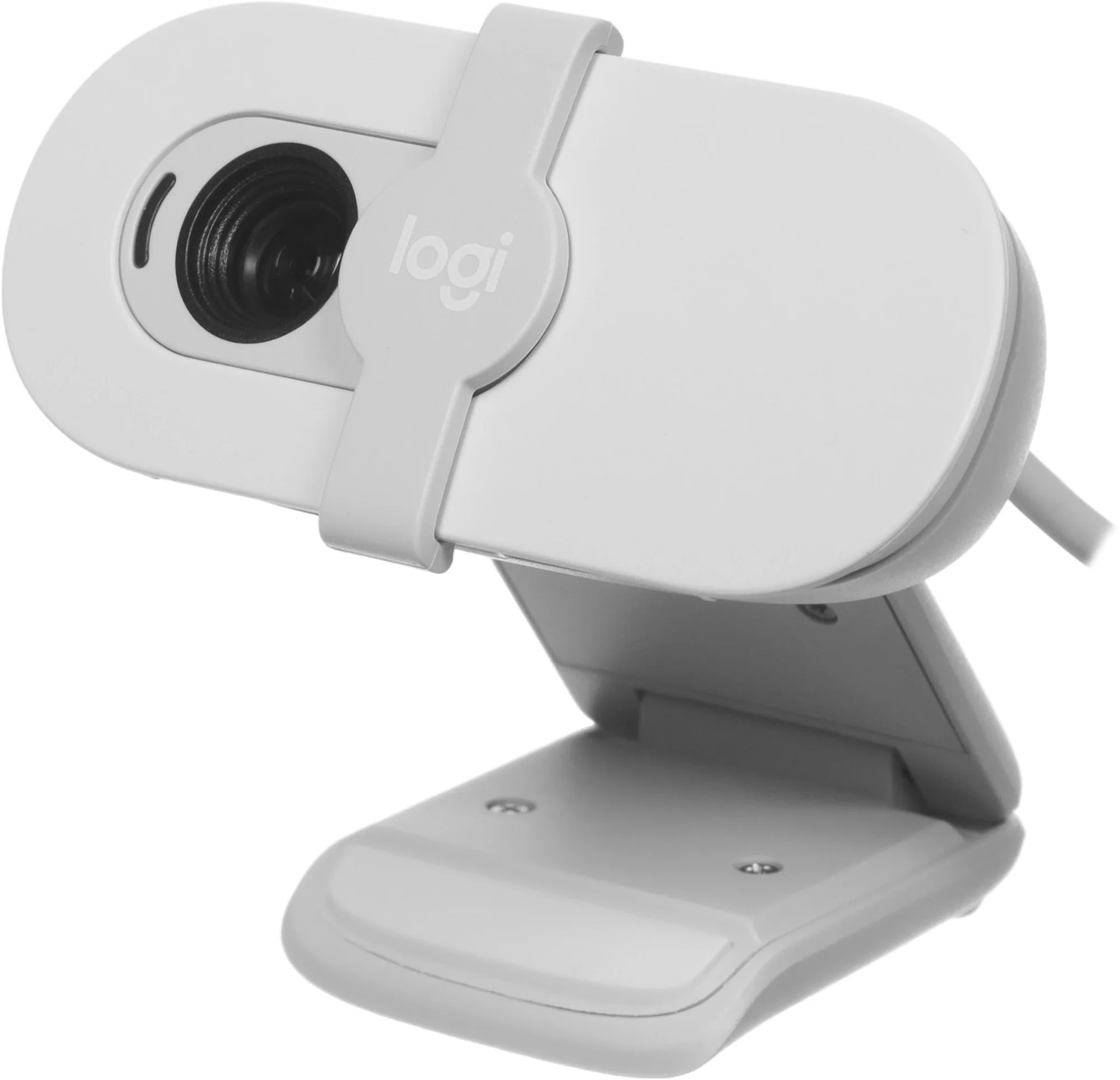 Веб-камера Logitech BRIO 100 1920x1080, 30 кадр/с, USB, микрофон, шторка приватности, крепление на мониторе, белый