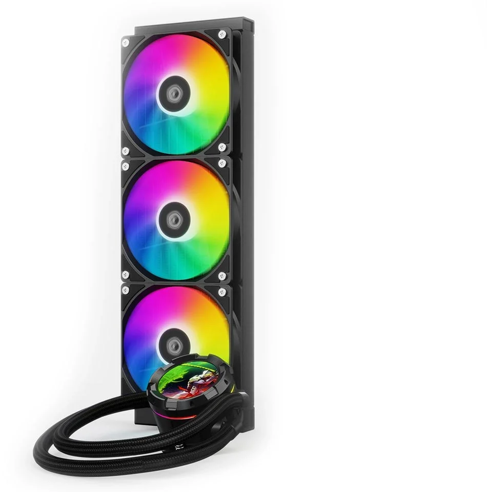 Вентилятор для процессора ID-COOLING SL360 XE черный (жидк. охл., 3x120mm, Al, PWM 1800 rpm, 35.2 dB, 4 pin/5V 3 pin, 350Wt, LCD) (SL360 XE)