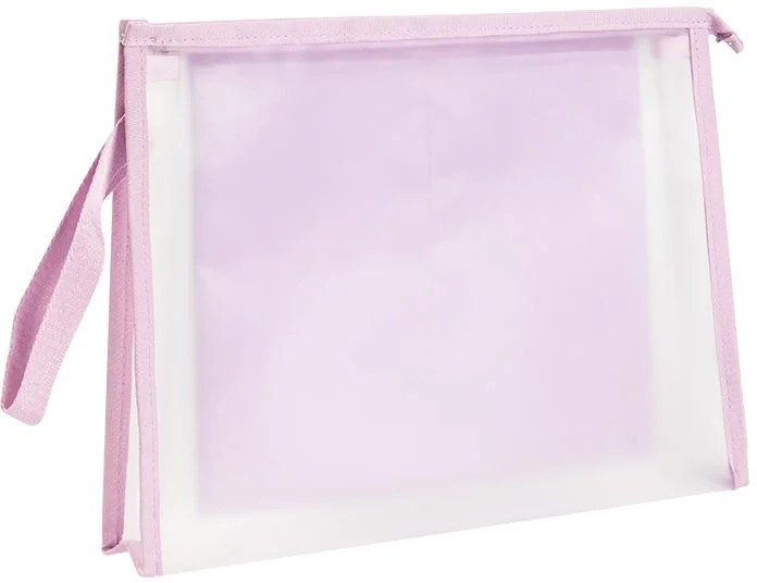 Папка на молнии ZIP Deli PP109VIOLET A4 ЭВА прозрачный, внутренний карман, цвет молнии фиолетовый 2 внутренних кармана