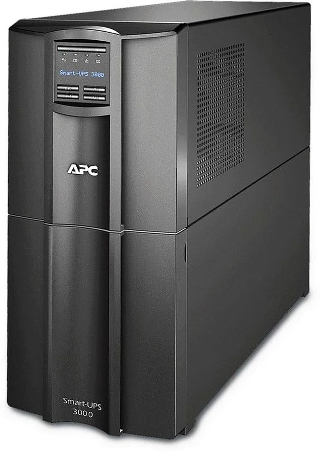 SMT3000IC - Источник бесперебойного питания, APC, Smart-UPS SMT3000IC, Линейно-интерактивный, Мощность 3000ВА/2700Вт, Напольный, 230В, Вых: 8 x IEC C13, 2 x IEC C19, RBC55, SmartConnect Port+SmartSlot, AVR, LCD, Чёрный