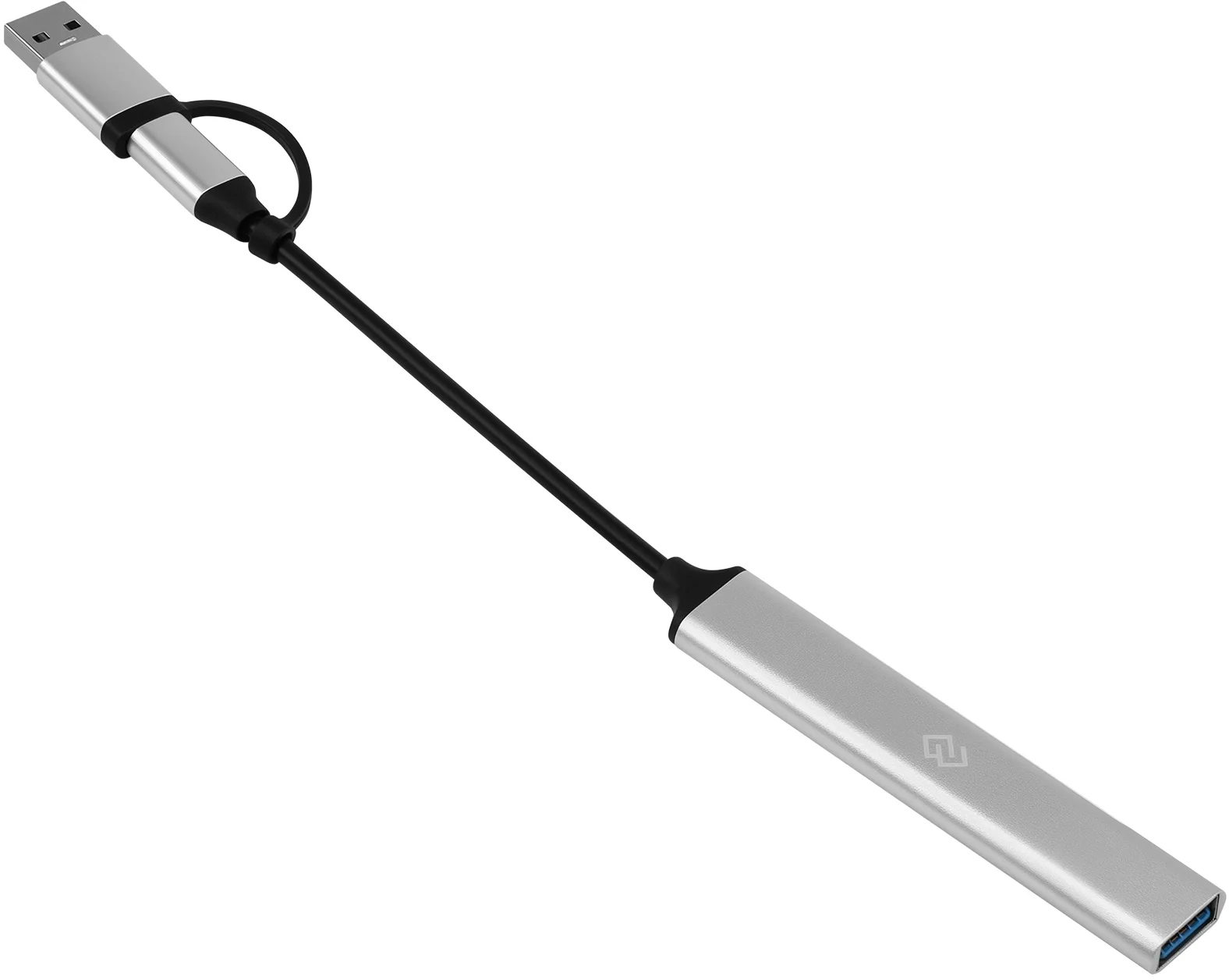 USB-хаб Digma - DHUB-4USB-AC-2.0, USB Type C / USB Type A, 4-USB2.0 Type A, цвет серебристый, DHUB-4USB-AC-2.0