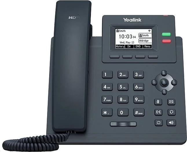 Настольный IP-телефон YEALINK SIP-T31W, 2 аккаунта, дисплей 2.3", Wi-Fi, PoE, БП шт