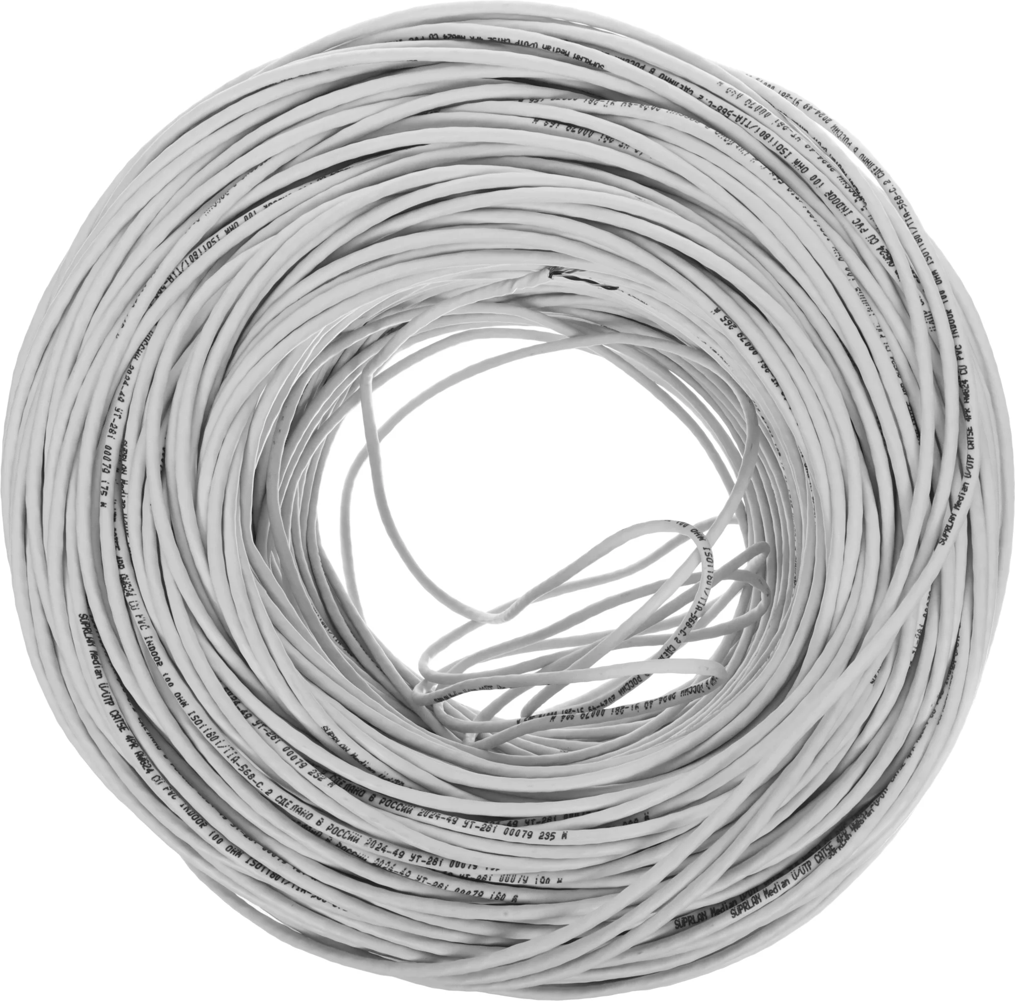 Кабель SUPRLAN 01-0334-9, Cat5e UTP, 305м, серый