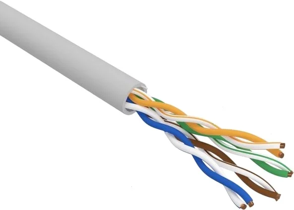 Кабель Rexant 01-0043, витая пара U/UTP, CAT5e, 305м, серый