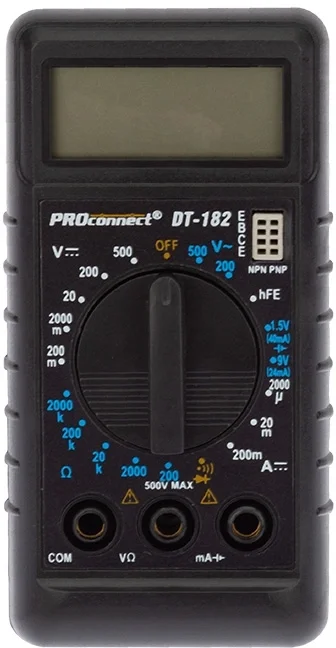 Мультиметр PROconnect 13-3014, DT-182, цифровой
