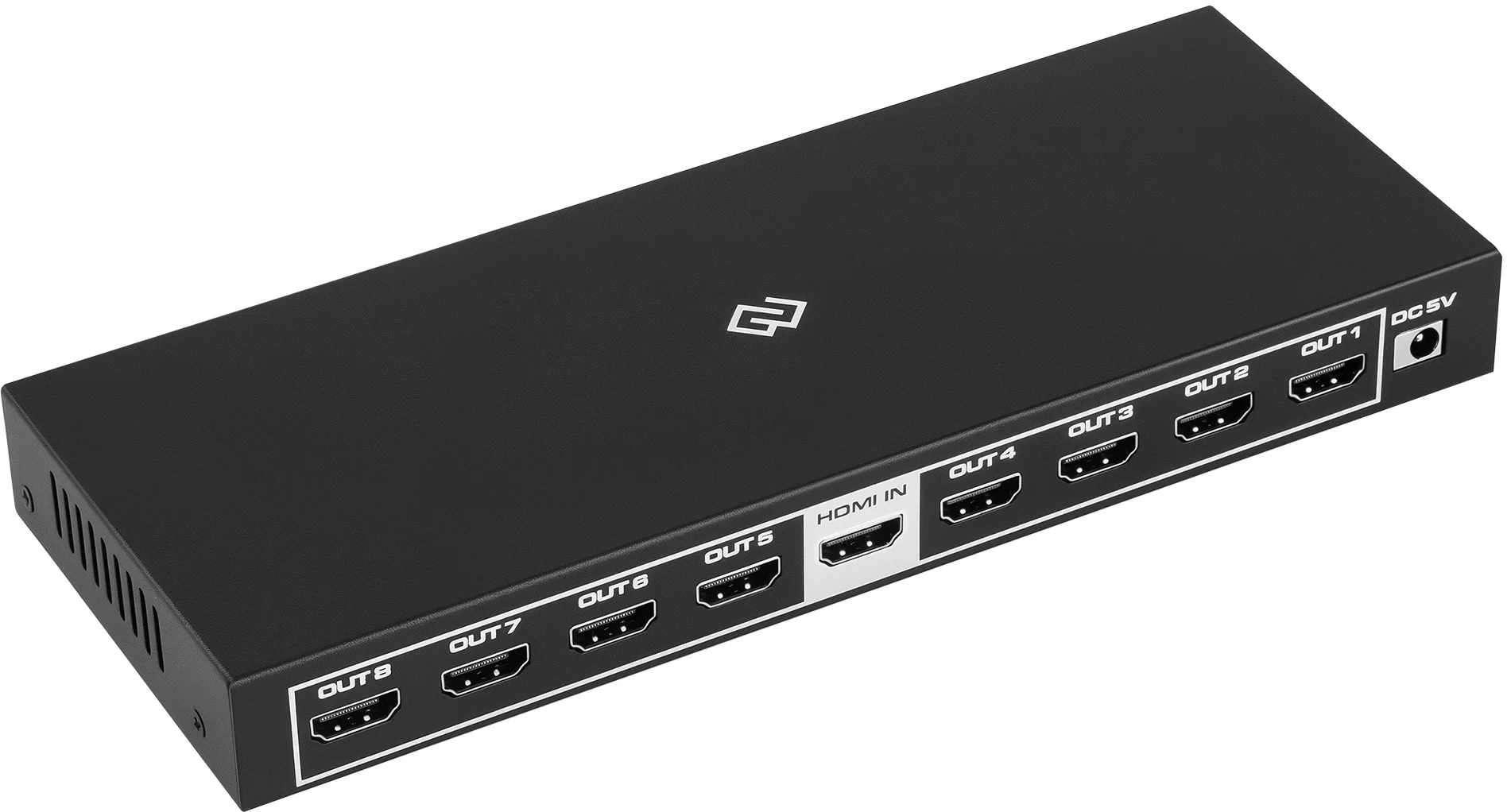Сплиттер аудио-видео Digma DHSP-v2x8, HDMI (f) - 8xHDMI (f), ver 2.0, черный