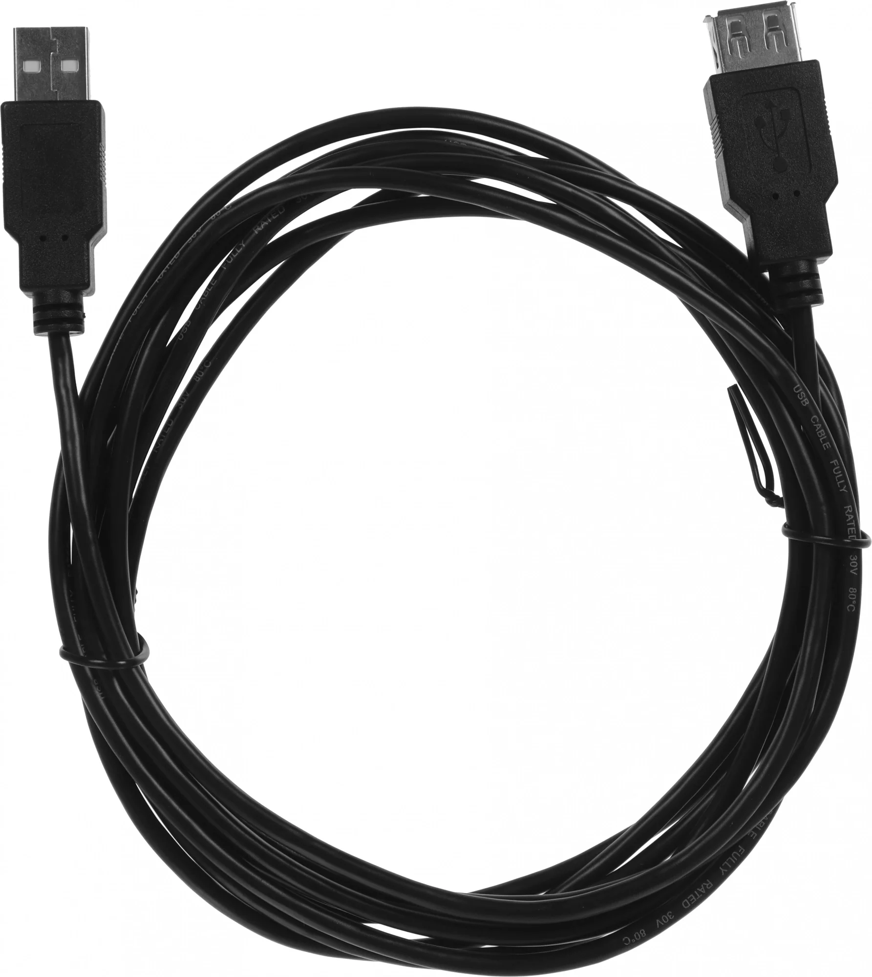 USB кабель KingPrice - KP-AmAf-v2, USB Type A (M) -> USB Type A (F), 3 м, цвет чёрный, KP-AMAF-V2-3M